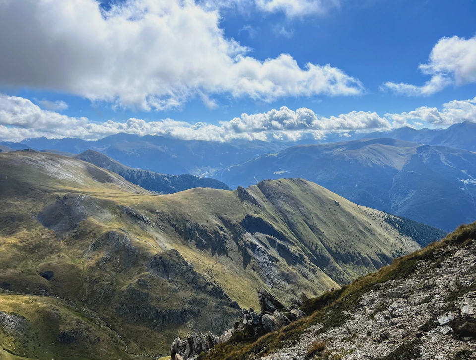 Andorran mountains and Vall de Montaup seen from Casamanya.