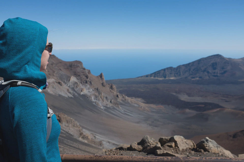 Inside Haleakala’s crater.